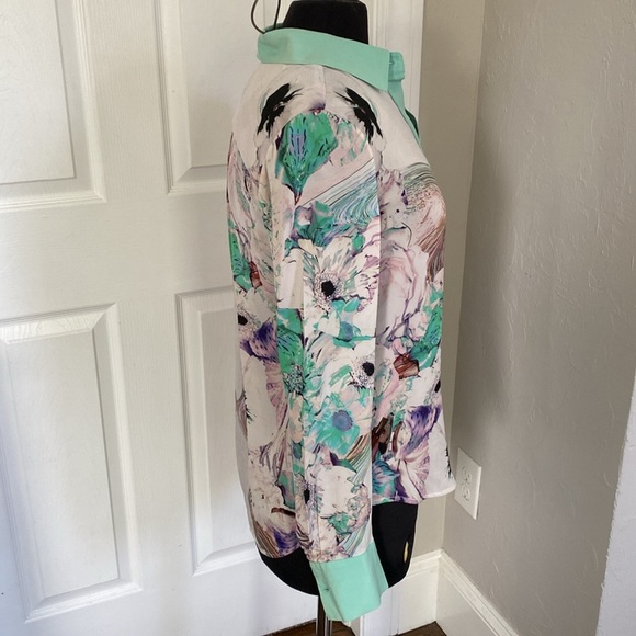 Prabal Gurung  Graphic Button Down Silk Shirt - Picture 3 of 7